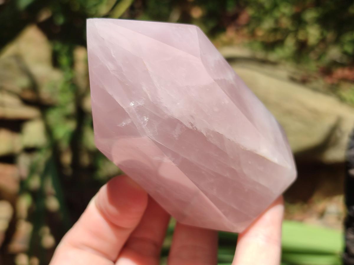 Polished Gemmy Rose Quartz Crystals x 6 From Madagascar