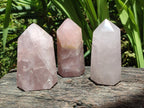 Polished Gemmy Rose Quartz Crystals x 6 From Madagascar