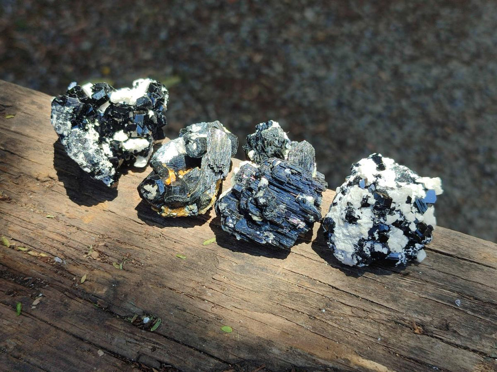 Natural Schorl Black Tourmaline Specimens with Inclusions x 35 From Erongo, Namibia