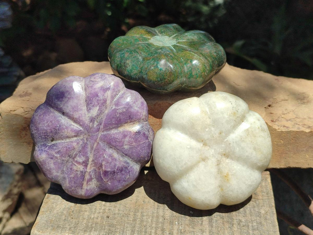 Hand Made Mixed Mineral Pumpkins x 6 From Zimbabwe