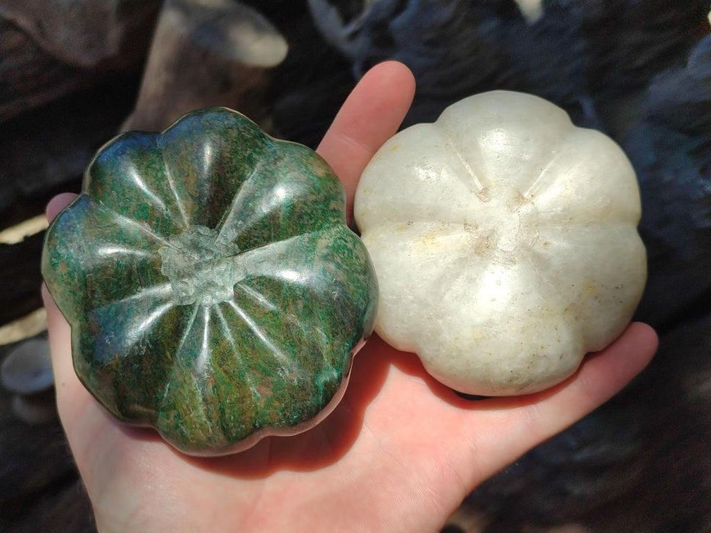 Hand Made Mixed Mineral Pumpkins x 6 From Zimbabwe