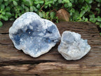 Natural Blue Celestite Cluster Specimens x 2 From Sakoany, Madagascar