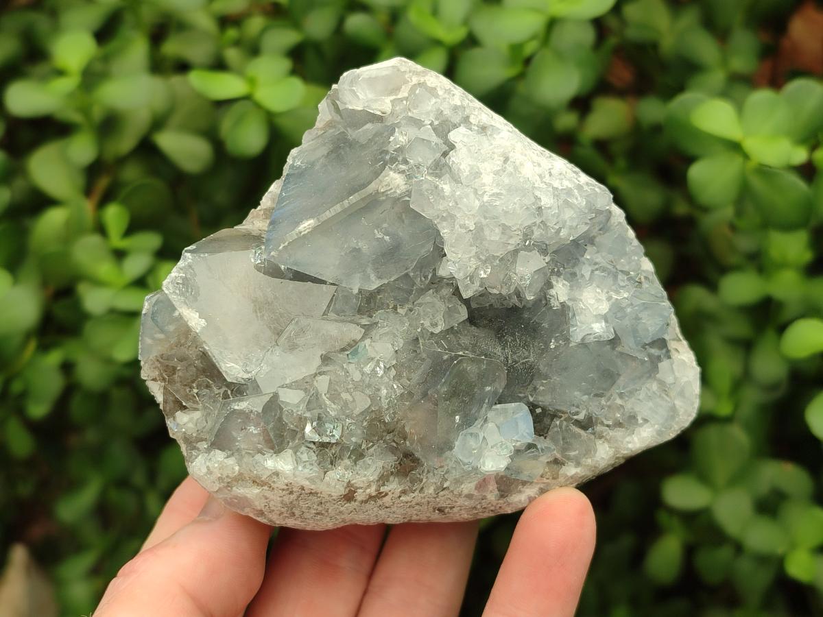 Natural Blue Celestite Cluster Specimens x 2 From Sakoany, Madagascar