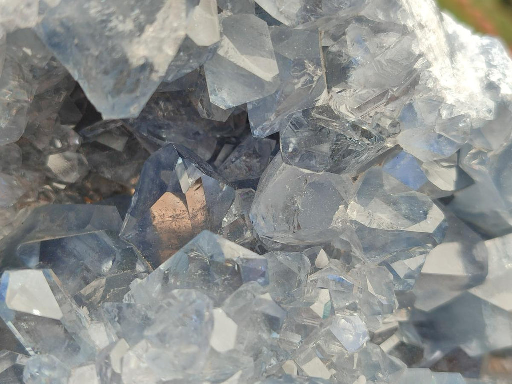 Natural Blue Celestite Cluster Specimens x 2 From Sakoany, Madagascar
