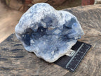 Natural Blue Celestite Cluster Specimens x 2 From Sakoany, Madagascar