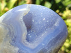 Polished Blue Lace Agate Standing Free Forms x 2 From Nsanje, Malawi