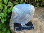 Polished Blue Lace Agate Standing Free Forms x 2 From Nsanje, Malawi