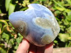 Polished Blue Lace Agate Standing Free Forms x 2 From Nsanje, Malawi