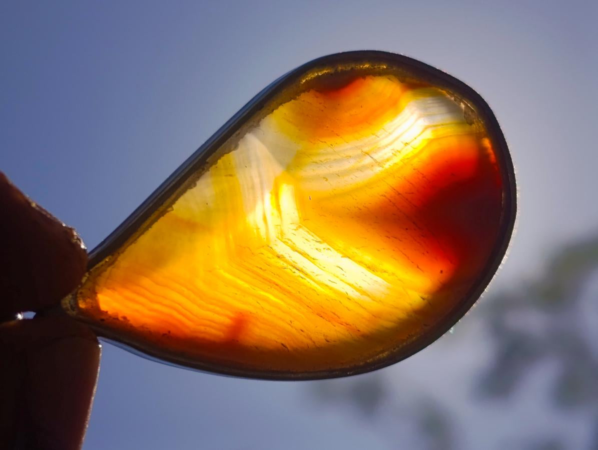 Hand Made Mixed Box of Various Gemstone Pendants Set in Stainless Steel x 12 From Southern Africa