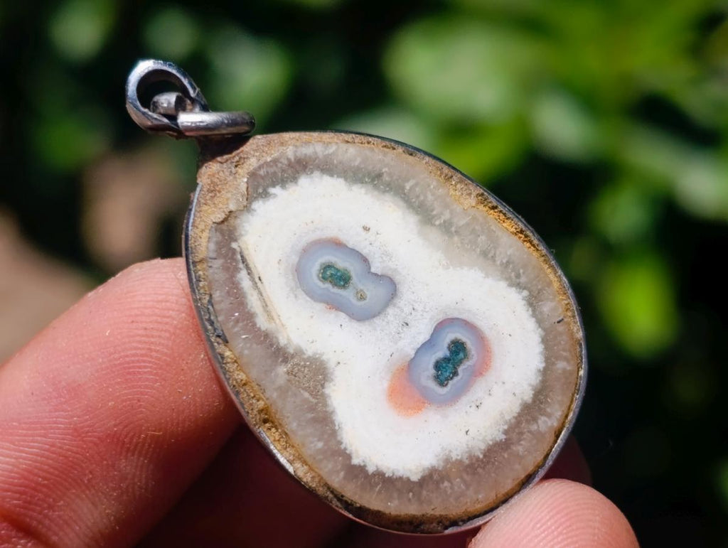 Hand Made Mixed Box of Various Gemstone Pendants Set in Stainless Steel x 12 From Southern Africa