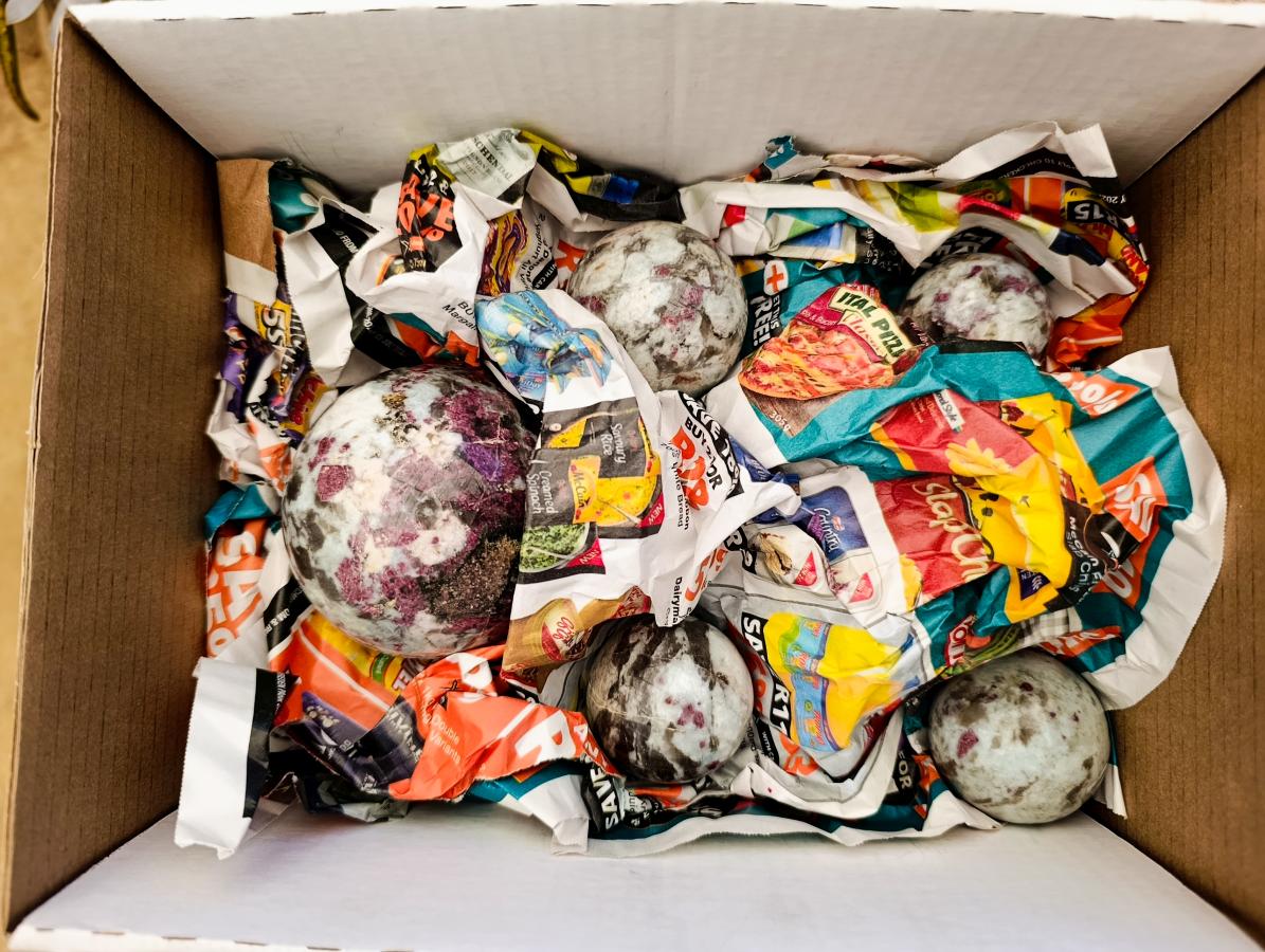 Polished Rubellite Pink Tourmaline Spheres x 5 From Ambatondrazaka, Madagascar