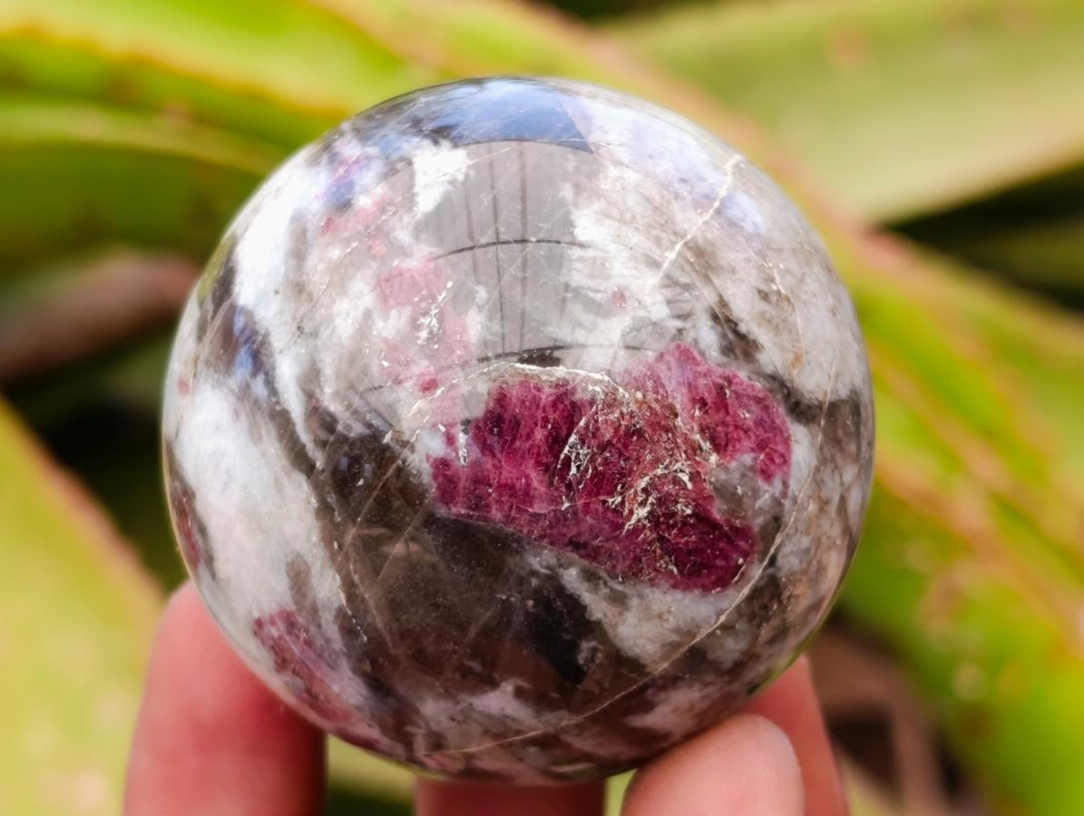 Polished Rubellite Pink Tourmaline Spheres x 5 From Ambatondrazaka, Madagascar