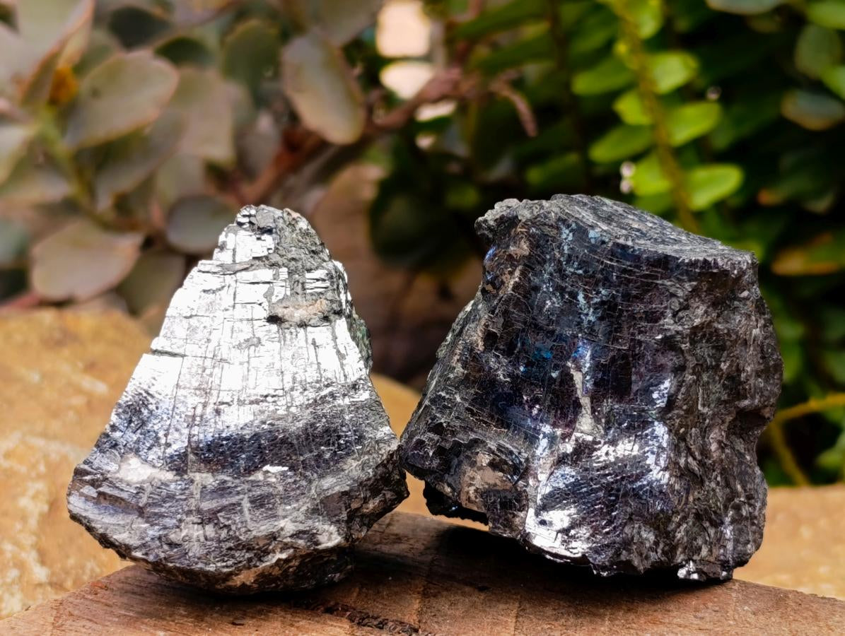 Natural Bright Silver Lead Galena Cobbed Specimens x 6 From Kaokoveld, Namibia - Toprock Gemstones and Minerals 