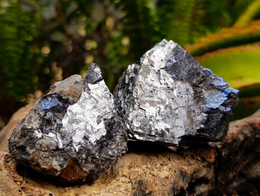 Natural Bright Silver Lead Galena Cobbed Specimens x 6 From Kaokoveld, Namibia - Toprock Gemstones and Minerals 