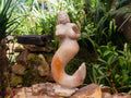 Hand Made Large White Soapstone Mermaid Carving x 1 From Zimbabwe - Toprock Gemstones and Minerals 