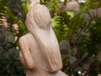 Hand Made Large White Soapstone Mermaid Carving x 1 From Zimbabwe - Toprock Gemstones and Minerals 