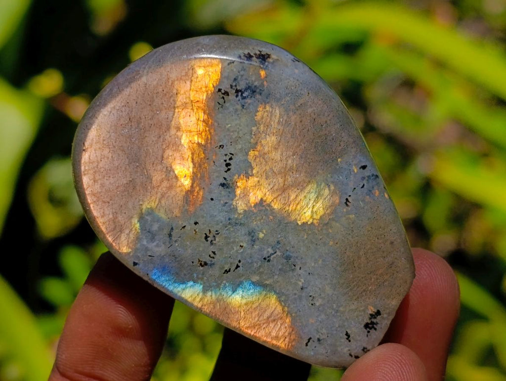 Polished Rare Purple Sunset Flash Labradorite Standing Free Forms x 12 From Madagascar - Toprock Gemstones and Minerals 