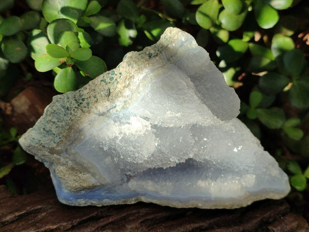 Natural Blue Lace Agate Geode Cluster Specimens x 3 From Nsanje, Malawi - Toprock Gemstones and Minerals 
