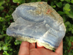 Natural Blue Lace Agate Geode Cluster Specimens x 3 From Nsanje, Malawi - Toprock Gemstones and Minerals 