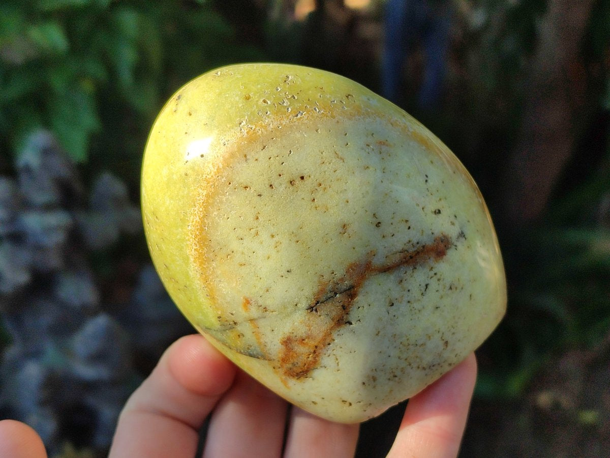 Polished Green Opal Standing Free Forms x 5 From Betroka, Madagascar - Toprock Gemstones and Minerals 