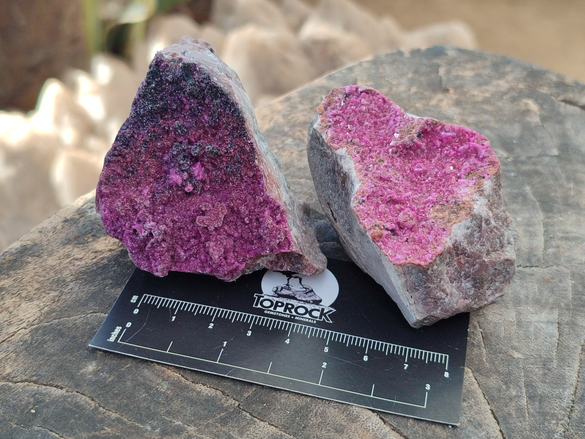 Natural Salrose Cobaltoan Dolomite Specimens x 6 From Kakanda, Congo - Toprock Gemstones and Minerals 