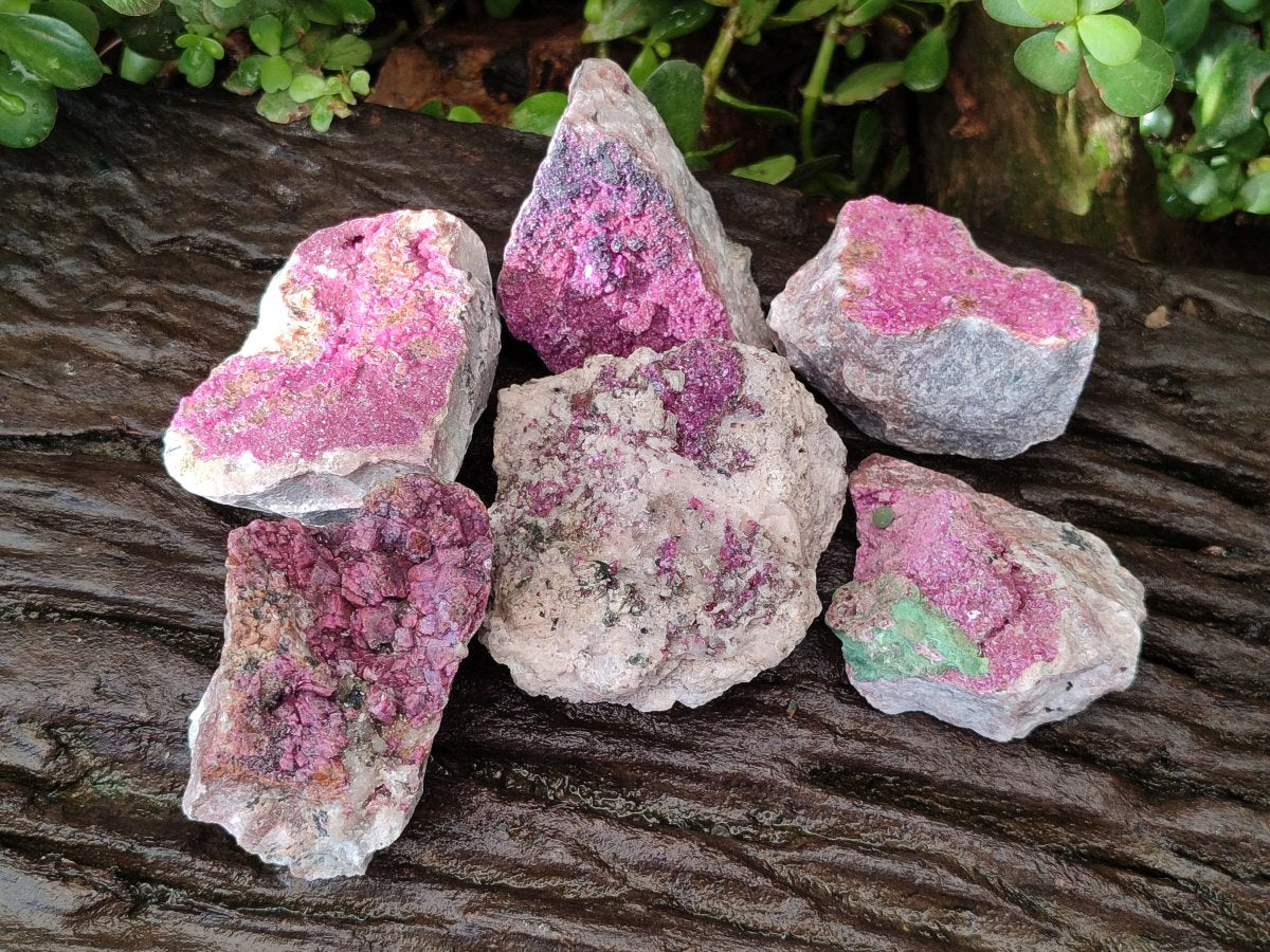Natural Salrose Cobaltoan Dolomite Specimens x 6 From Kakanda, Congo - Toprock Gemstones and Minerals 
