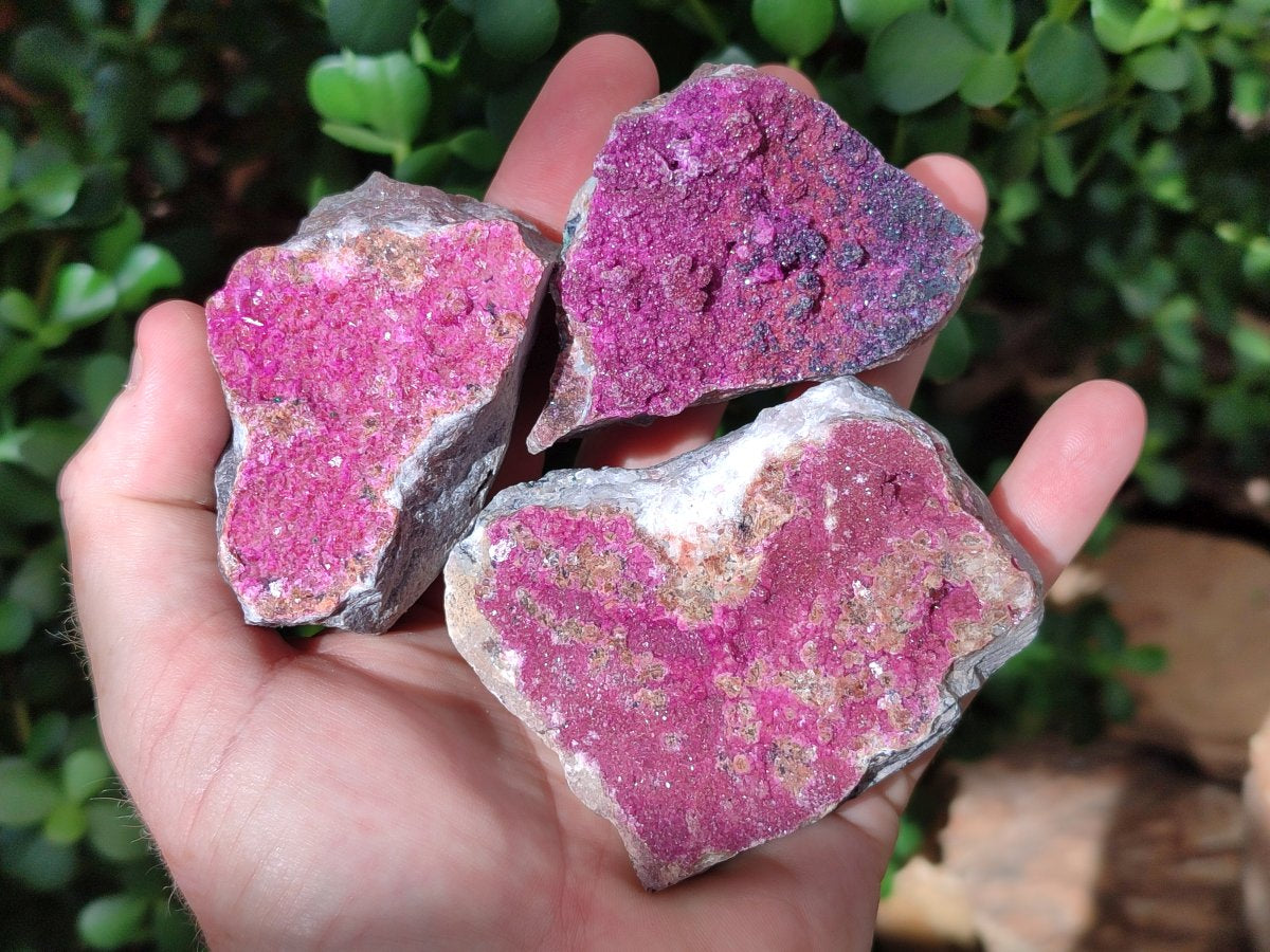 Natural Salrose Cobaltoan Dolomite Specimens x 6 From Kakanda, Congo - Toprock Gemstones and Minerals 