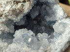 Natural Blue Celestite Geode Specimens x 2 From Sakoany, Madagascar - Toprock Gemstones and Minerals 