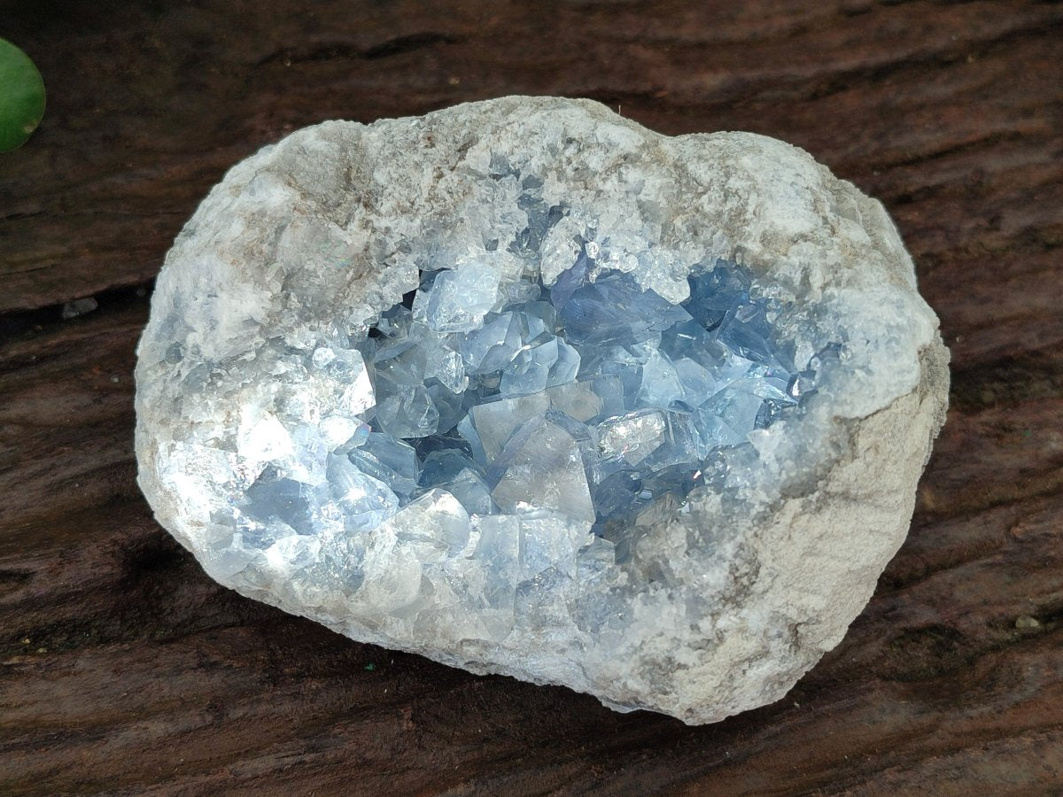Natural Blue Celestite Geode Specimens x 2 From Sakoany, Madagascar - Toprock Gemstones and Minerals 