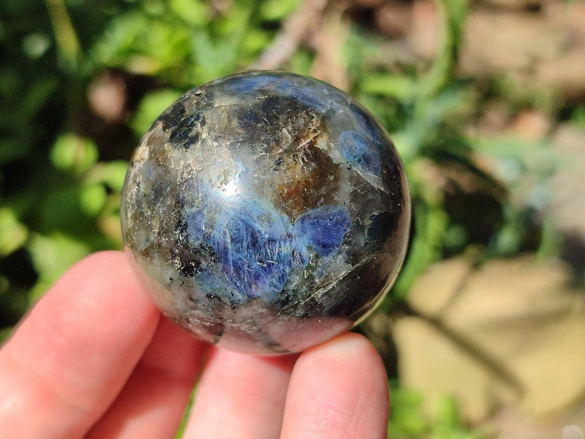 Polished Blue Iolite "Water Sapphire" Spheres x 15 From Madagascar - Toprock Gemstones and Minerals 
