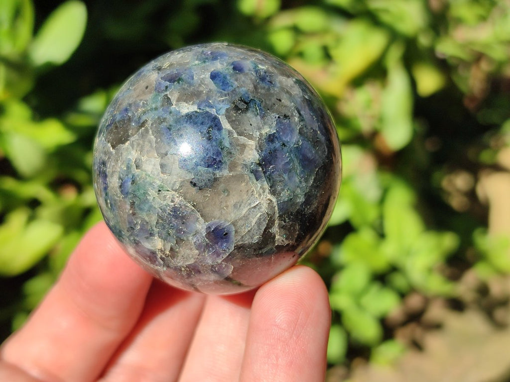 Polished Blue Iolite "Water Sapphire" Spheres x 15 From Madagascar - Toprock Gemstones and Minerals 
