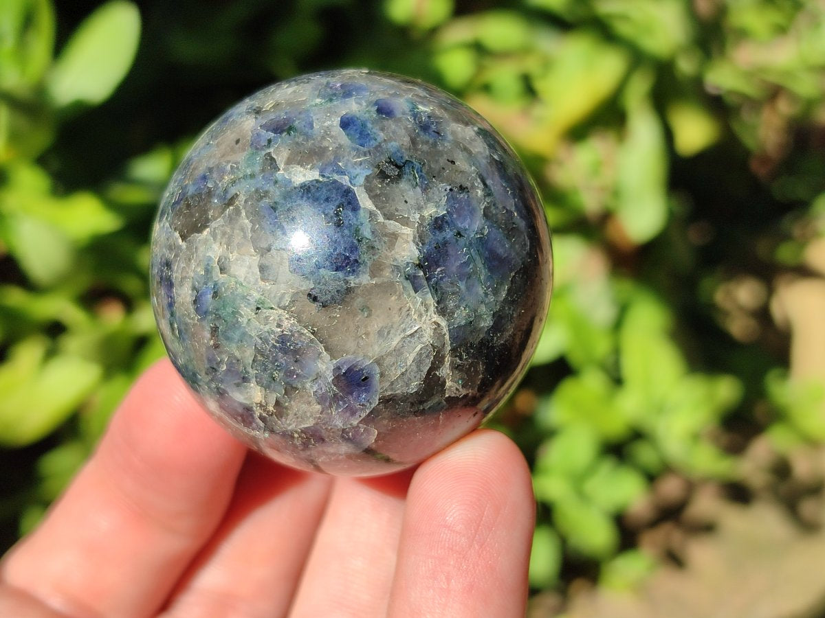 Polished Blue Iolite "Water Sapphire" Spheres x 15 From Madagascar - Toprock Gemstones and Minerals 
