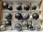 Polished Blue Iolite "Water Sapphire" Spheres x 15 From Madagascar - Toprock Gemstones and Minerals 