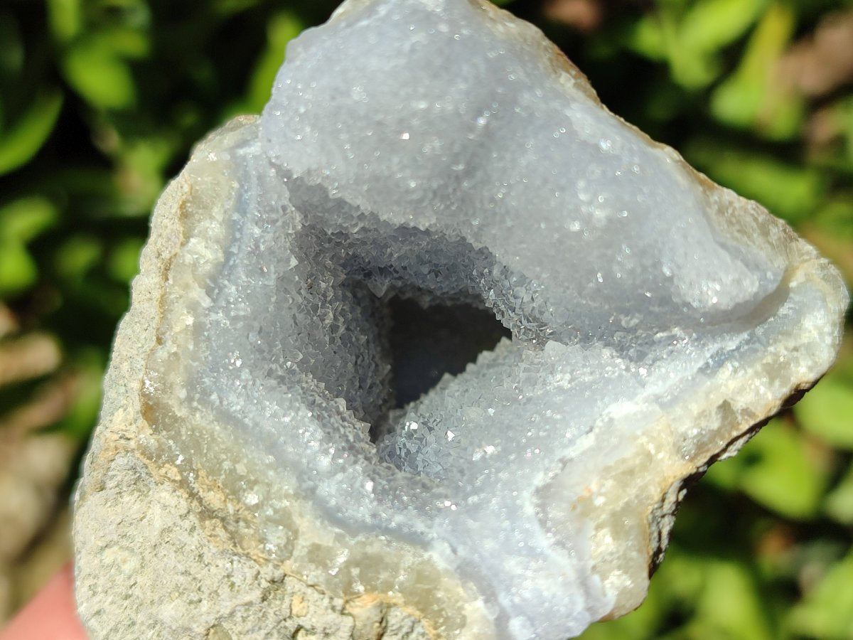Natural Blue Lace Agate Geode Specimens x 12 From Nsanje, Malawi - Toprock Gemstones and Minerals 