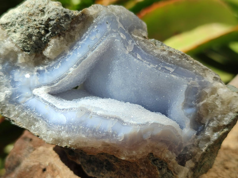 Natural Blue Lace Agate Geode Specimens x 12 From Nsanje, Malawi - Toprock Gemstones and Minerals 