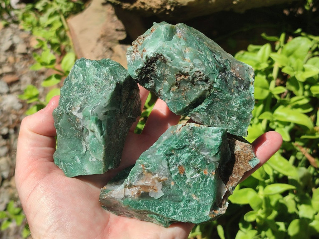 Natural Swazi Jade Cobbed Specimens x 12 From Swaziland - Toprock Gemstones and Minerals 