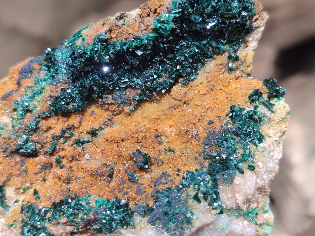 Natural Crystalline Malachite Specimens x 3 From Tenke Fungurume, Congo - Toprock Gemstones and Minerals 