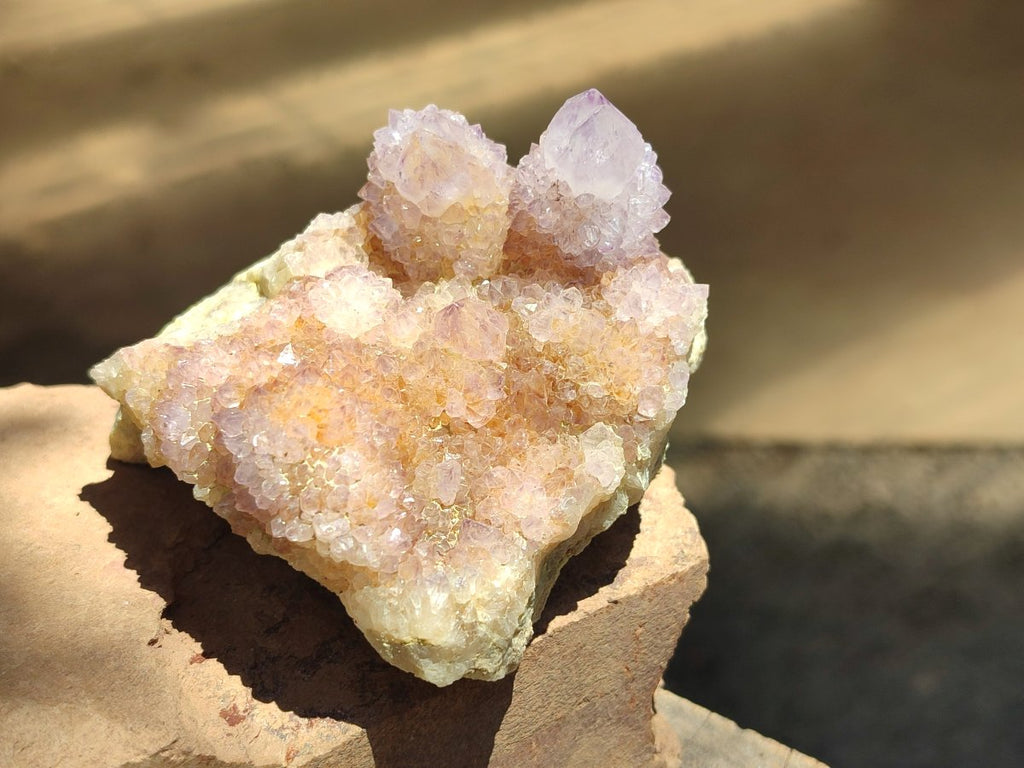 Natural Amethyst and Ametrine Spirit Clusters x 6 From Boekenhouthoek, South Africa