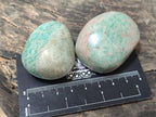 Polished Amazonite Palm Stones x 24 From Zimbabwe
