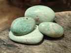 Polished Amazonite Palm Stones x 24 From Zimbabwe