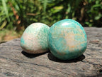 Polished Amazonite Palm Stones x 24 From Zimbabwe