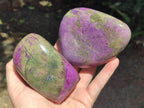 Polished Stichtite Standing Free Forms x 3 From Barberton, South Africa