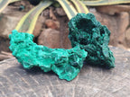 Natural Silky Malachite Specimens x 6 From Kasompe, Congo