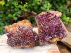 Natural Dark Purple Amethyst Quartz Crystal Plates x 12 From Boekenhouthoek, South Africa