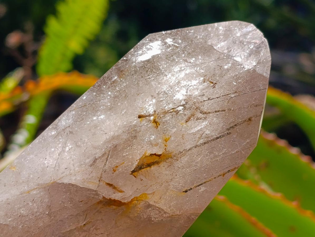Mixed Polished Smokey And Clear Quartz Crystals x 4 From Madagascar