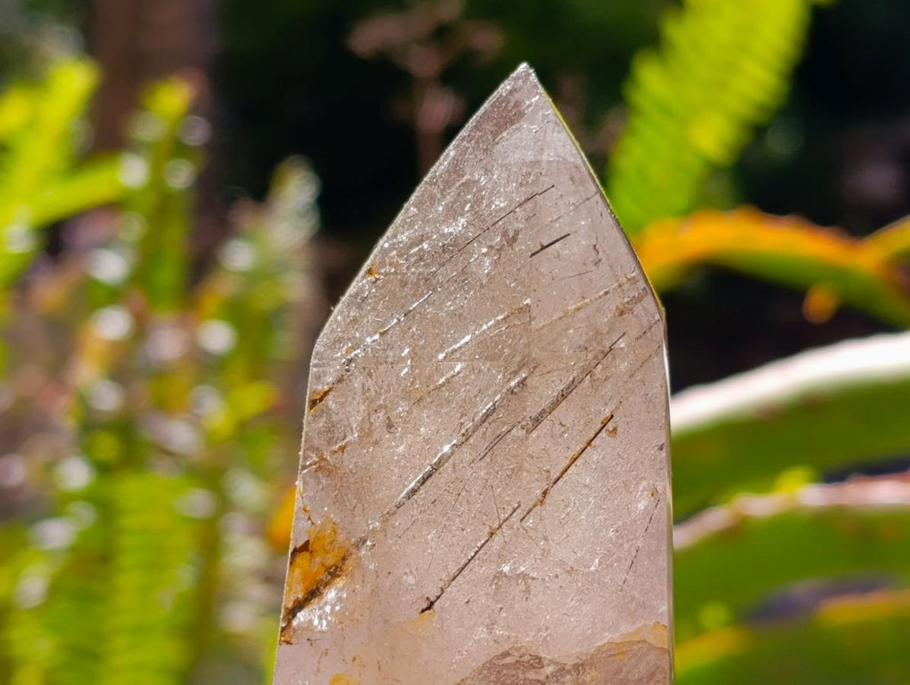 Mixed Polished Smokey And Clear Quartz Crystals x 4 From Madagascar