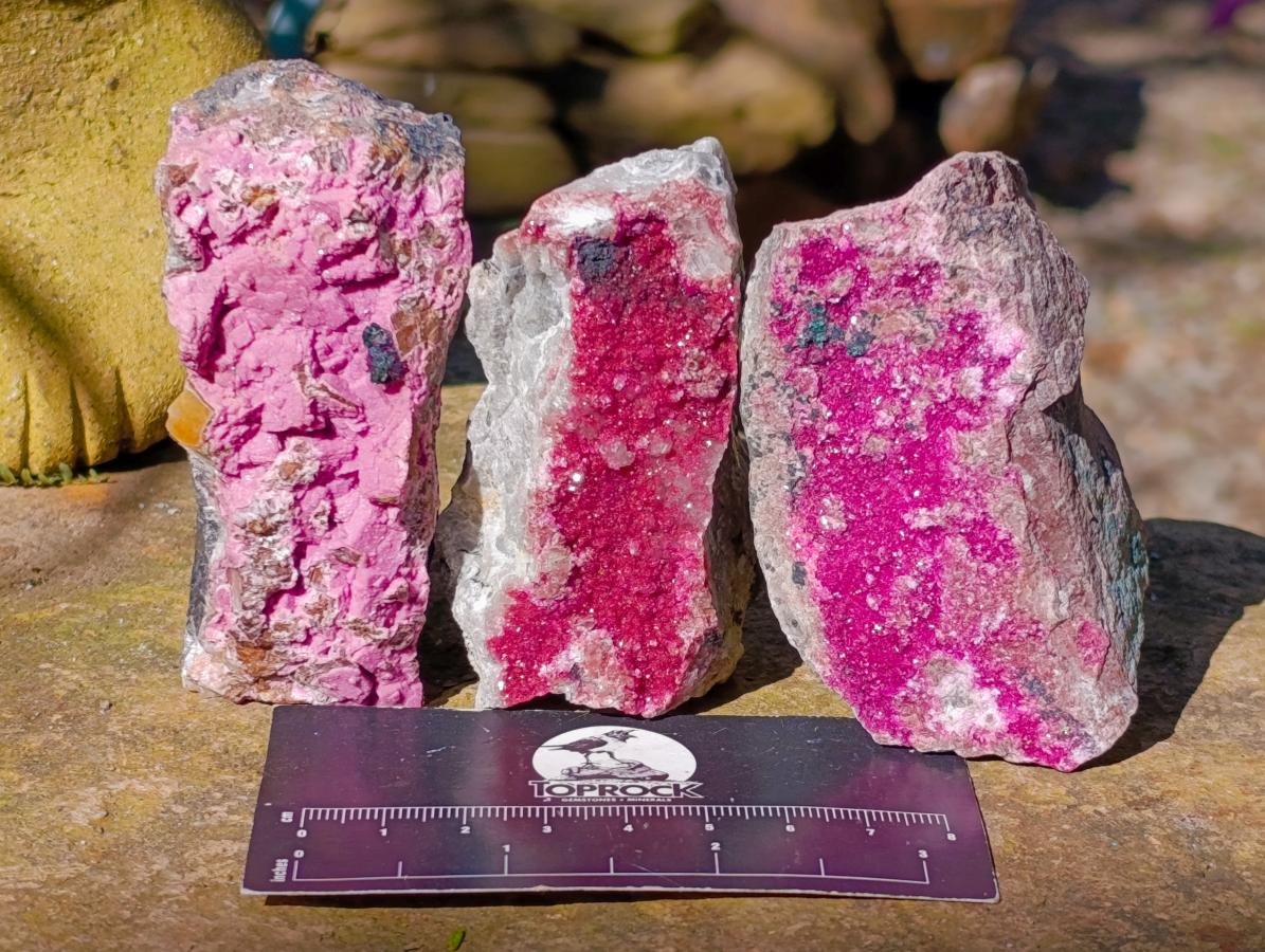 Natural Salrose Cobaltoan Dolomite Specimens x 12 From Kakanda, Congo - Toprock Gemstones and Minerals 