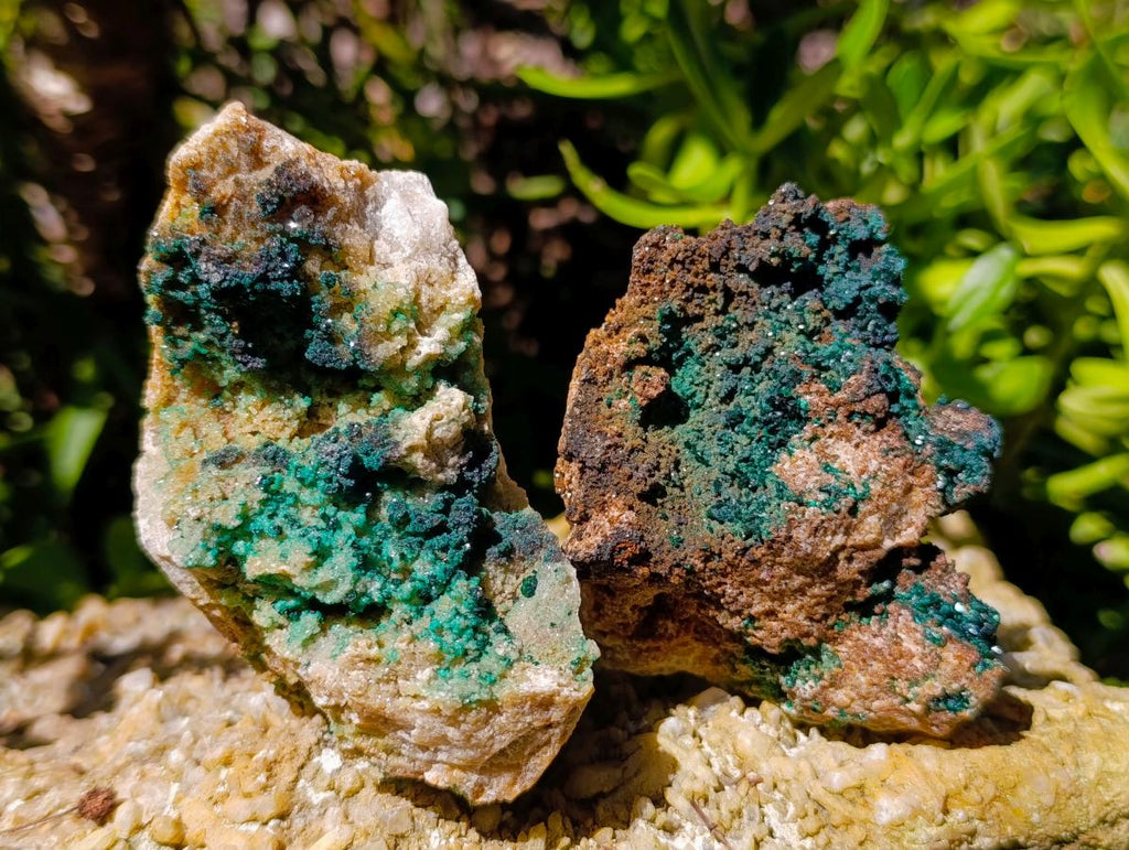 Natural Crystalline Malachite Specimens x 6 From Tenke Fungurume, Congo - Toprock Gemstones and Minerals 