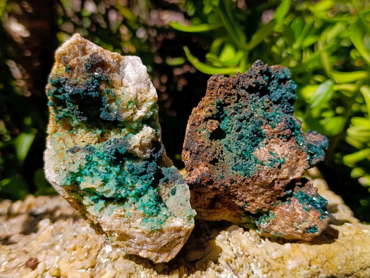 Natural Crystalline Malachite Specimens x 6 From Tenke Fungurume, Congo - Toprock Gemstones and Minerals 