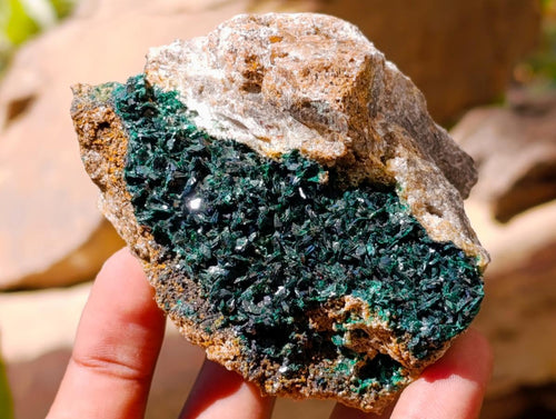 Natural Crystalline Malachite Specimens x 6 From Tenke Fungurume, Congo - Toprock Gemstones and Minerals 